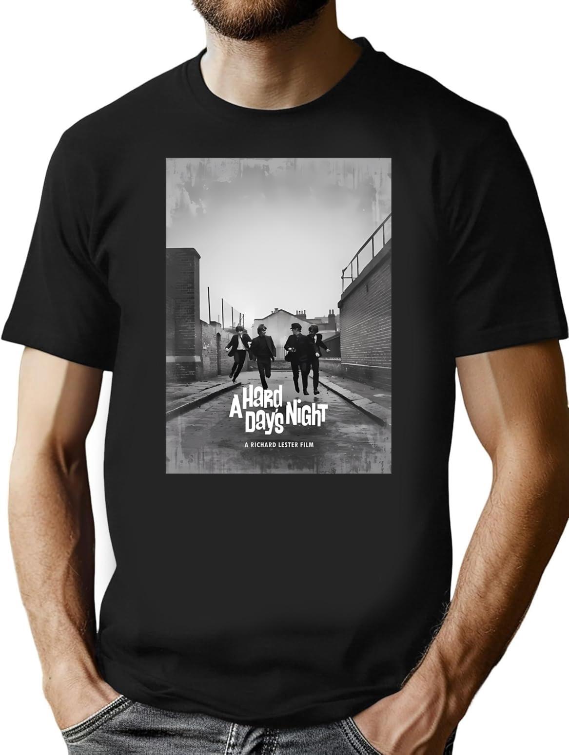 A Hard Day'S Night T-Shirt for Men & Women, T-Shirts Graphic Tee - Black
