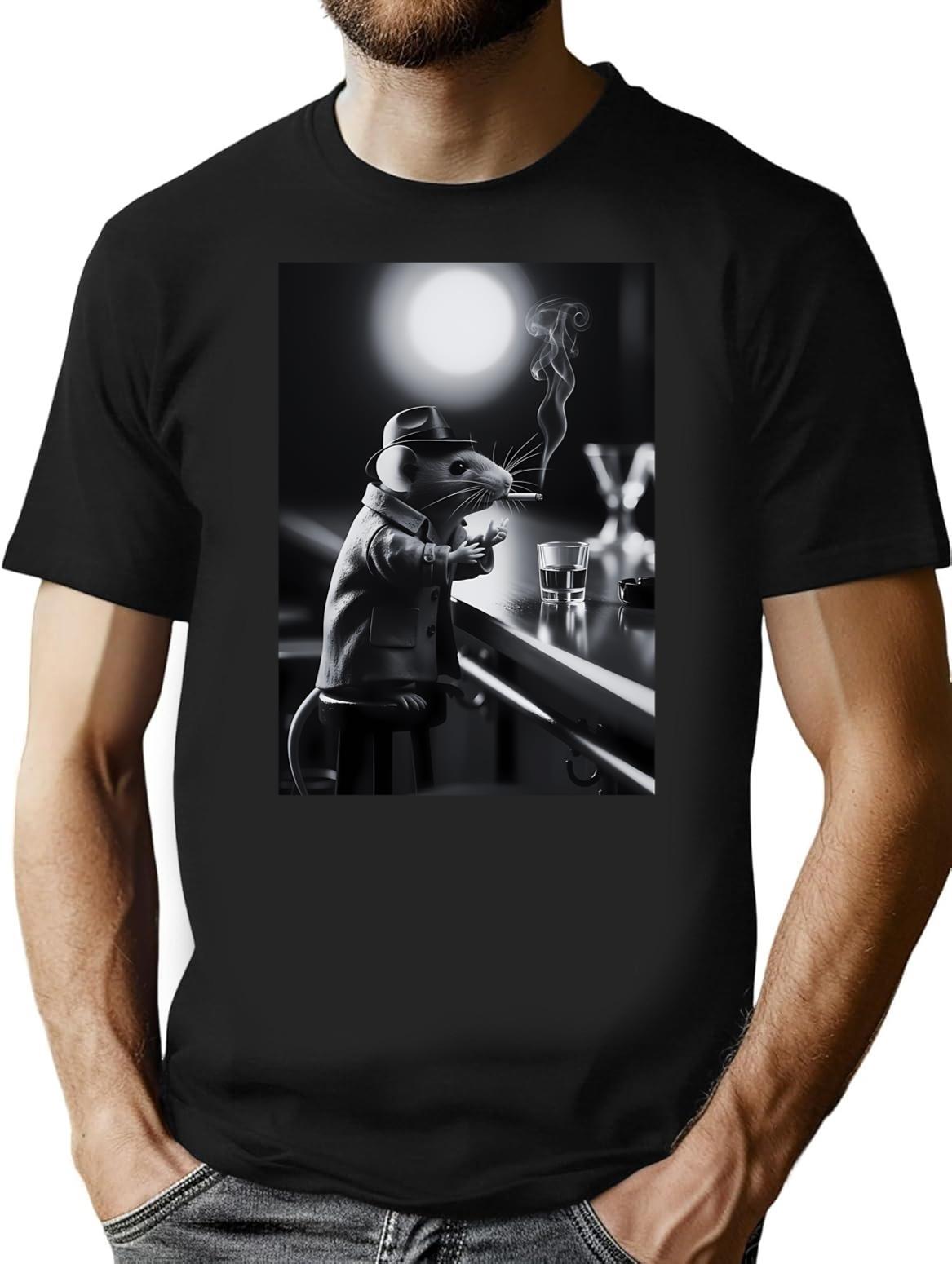 Animal Instinct - Mouse Noir T-Shirt for Men & Women, T-Shirts Graphic Tee - Black