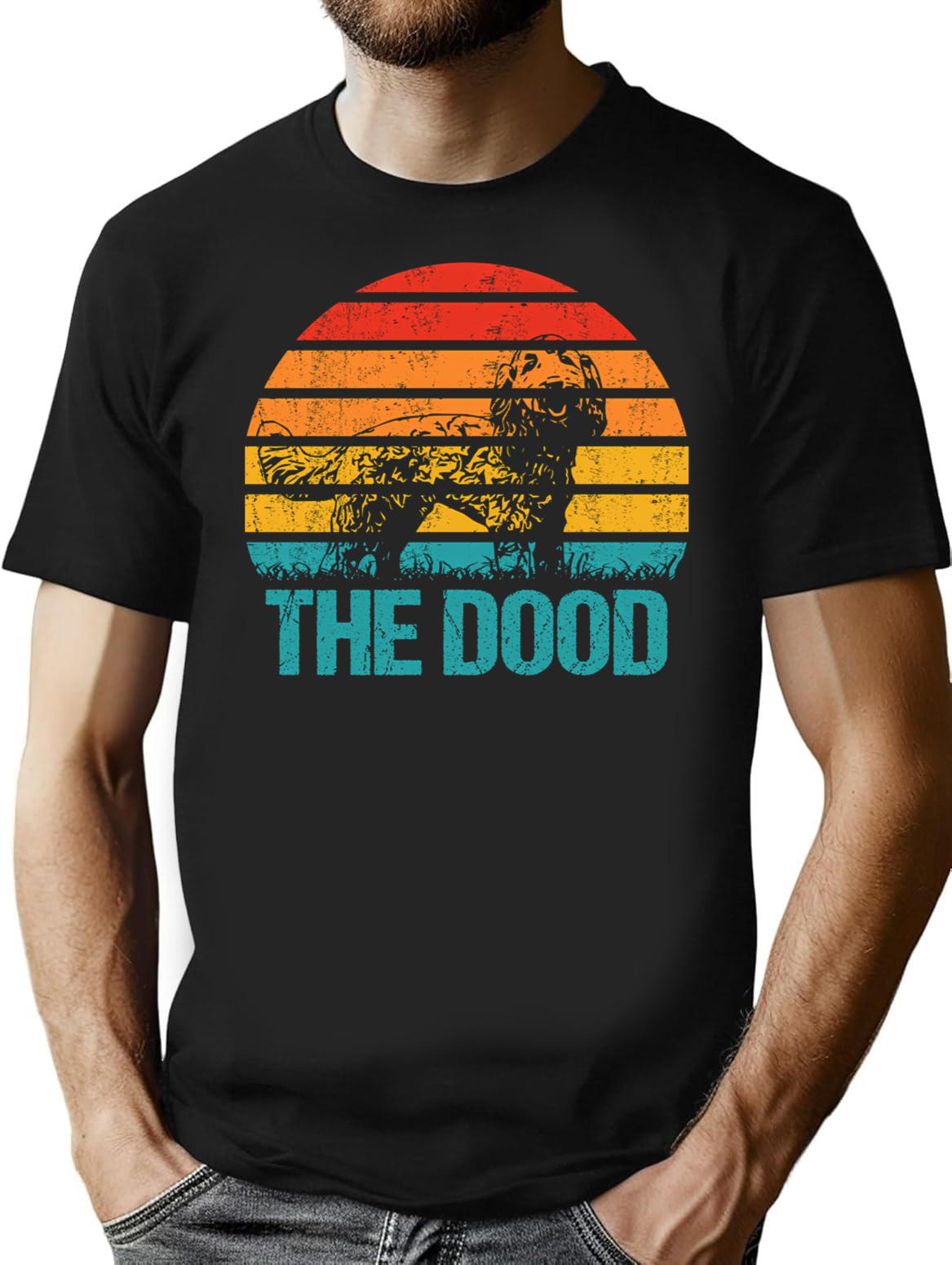Australian Labradoodle Vintage Retro T-Shirt for Men & Women, T-Shirts Graphic Tee - Black