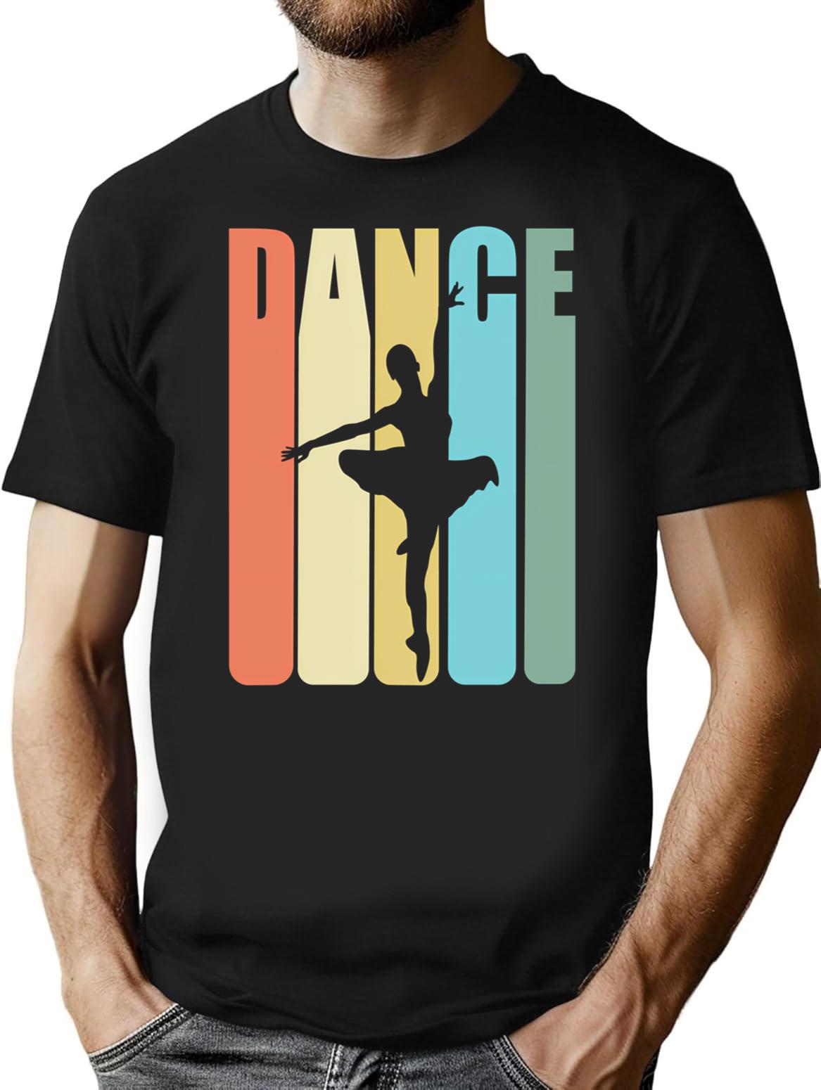 Ballet Dancing Dance T-Shirt for Men & Women, T-Shirts Graphic Tee - Black