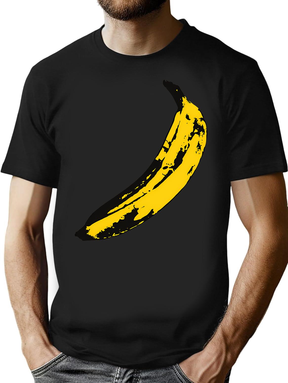 Banana T-Shirt for Men & Women, T-Shirts Graphic Tee - Black