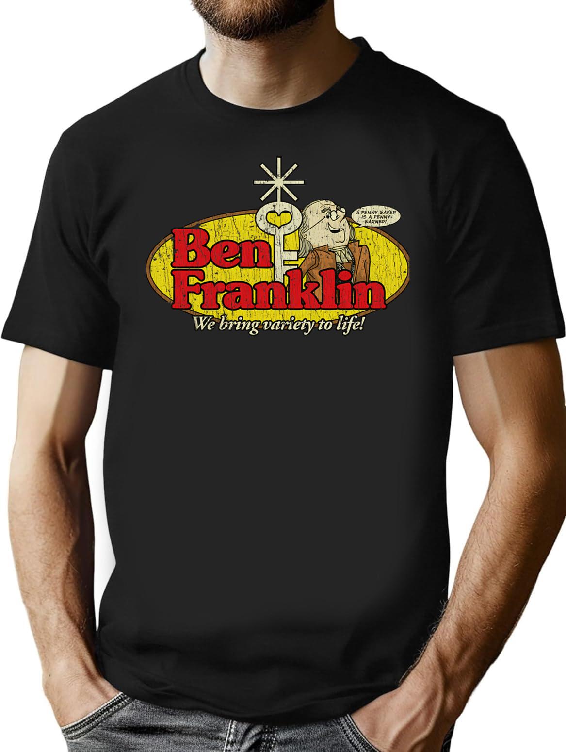Benjamin Franklin Ben Franklin 1927 T-Shirt - Retro Graphic Tee for Men & Women - Black