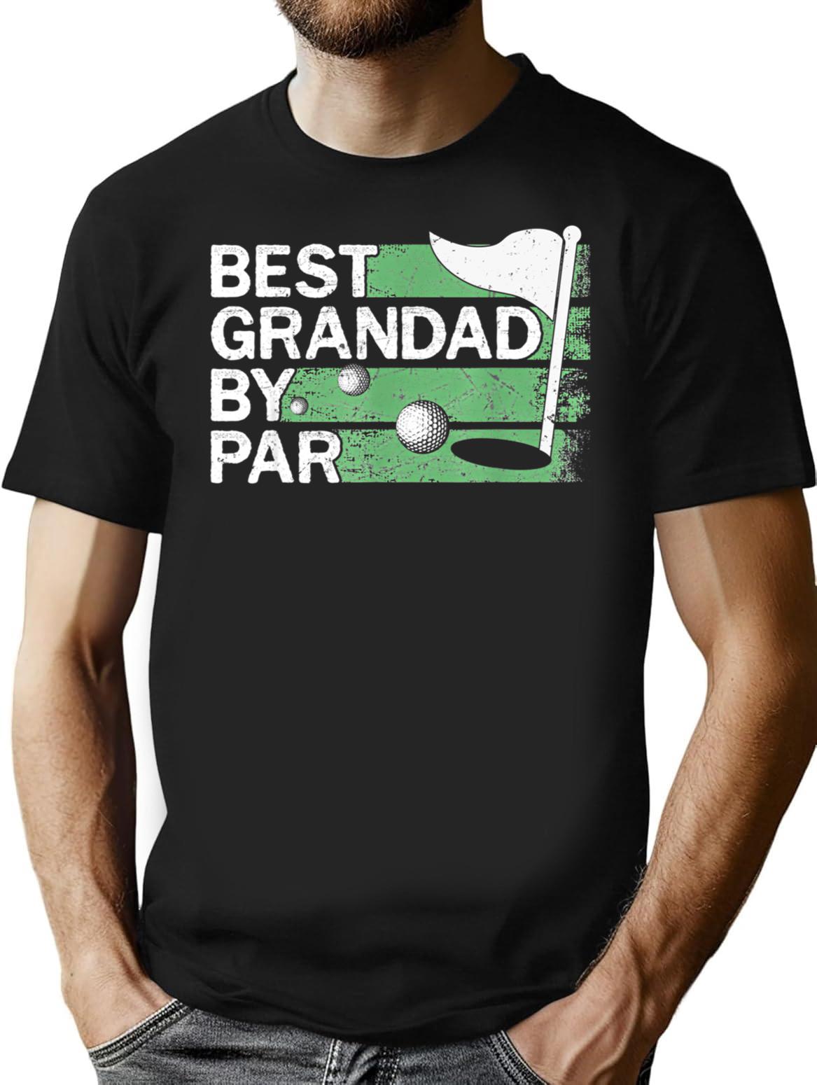 Best Grandad By Par Golf Lovers Clothes Father's Day S T-Shirt - Black