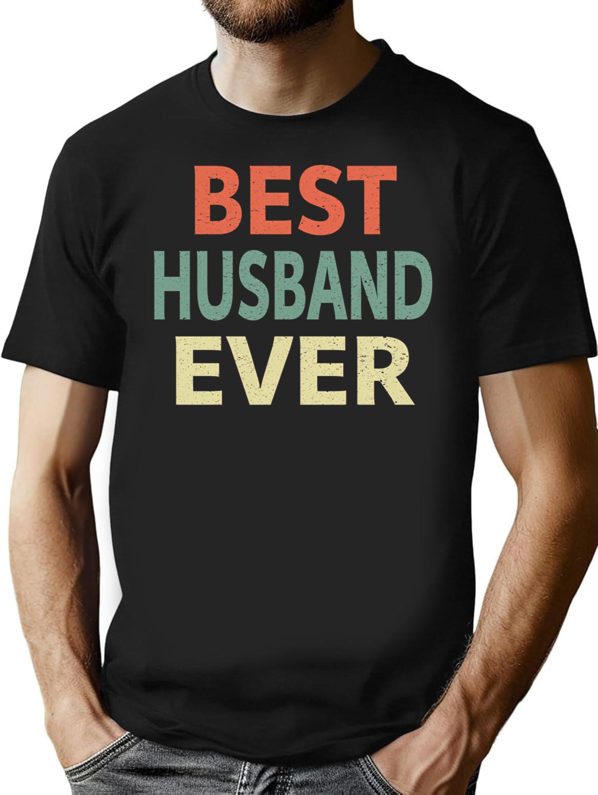Best Husband Ever T-Shirt - Retro Graphic Tee for Men & Women - Black