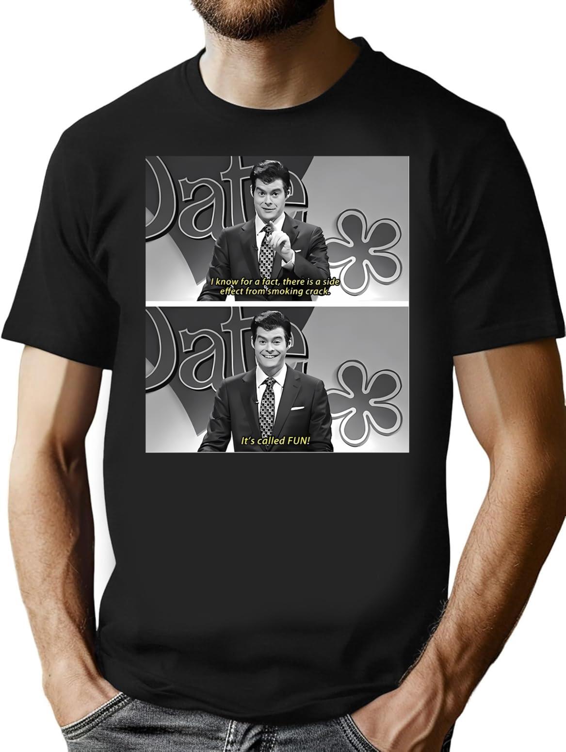 Bill On Fun T-Shirt - Retro Graphic Tee for Men & Women - Black