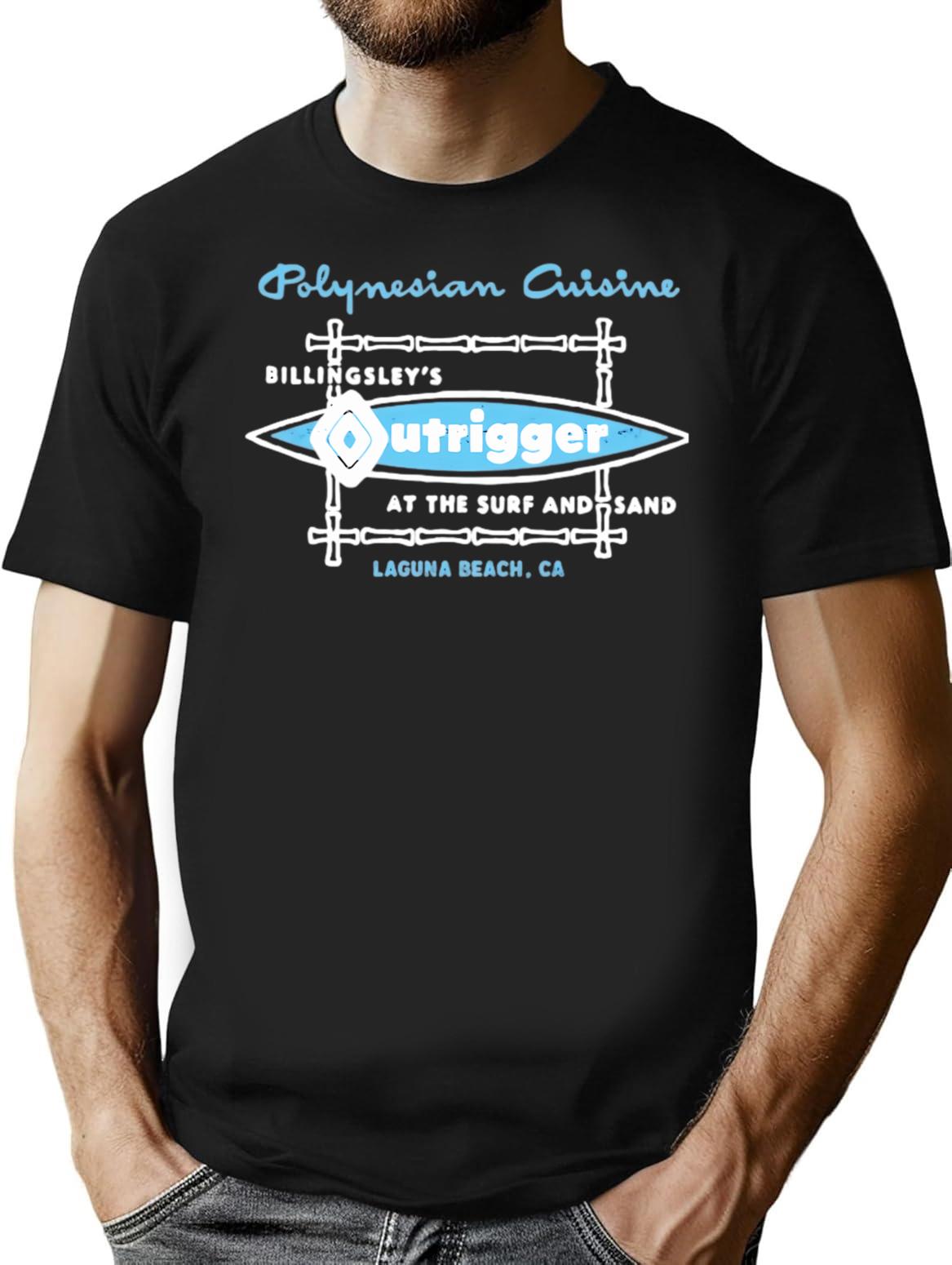 Billingsley's Outrigger - Laguna Beach Ca T-Shirt - Black
