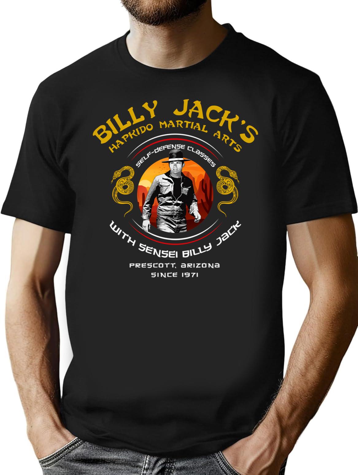 Billy Jack'S Hapkido Martial Arts T-Shirt for Men & Women, T-Shirts Graphic Tee - Black