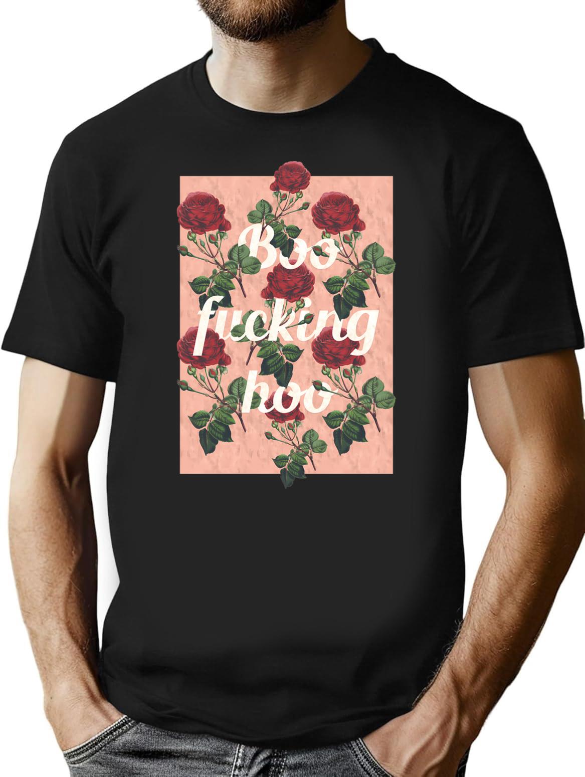 Boo Fucking Hoo T-Shirt - Retro Graphic Tee for Men & Women - Black