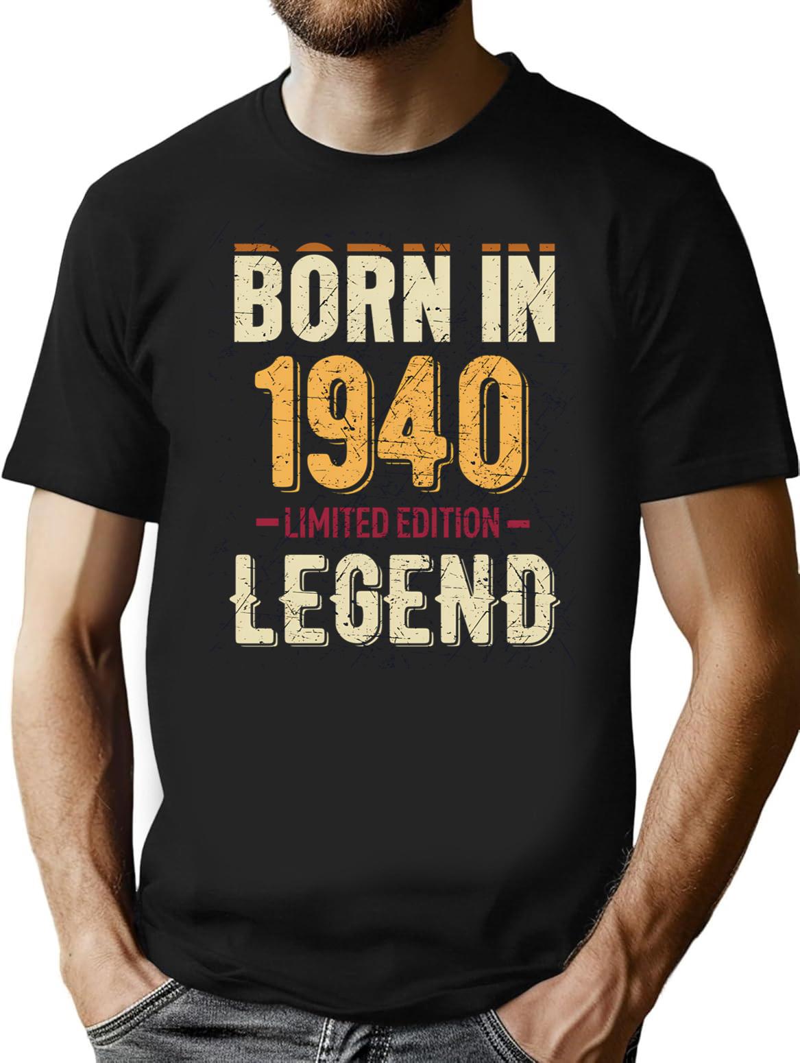 Born In 1940 Limited Edition Legend T-Shirt - Black