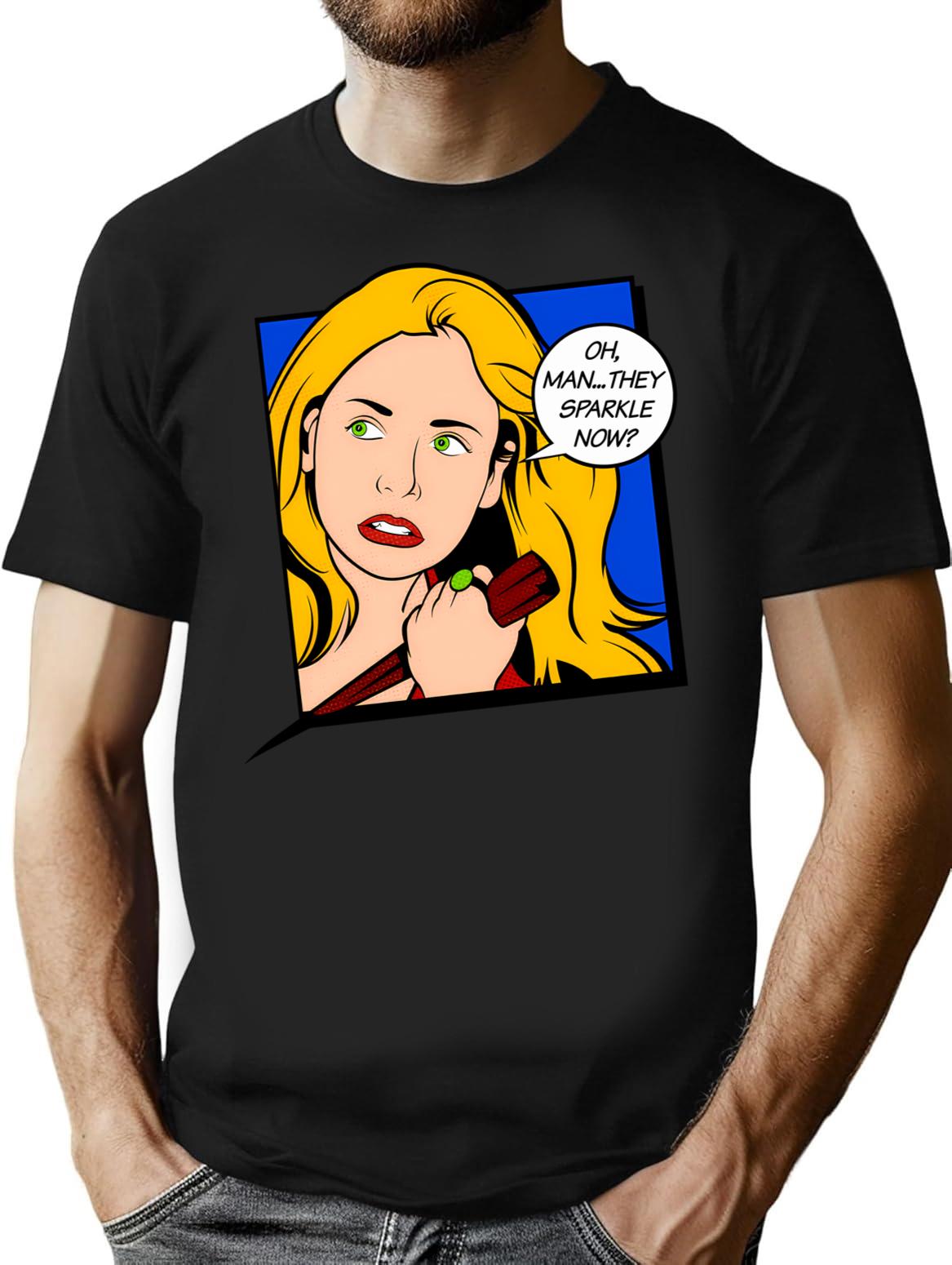 Buffy Pop Art T-Shirt - Retro Graphic Tee for Men & Women - Black