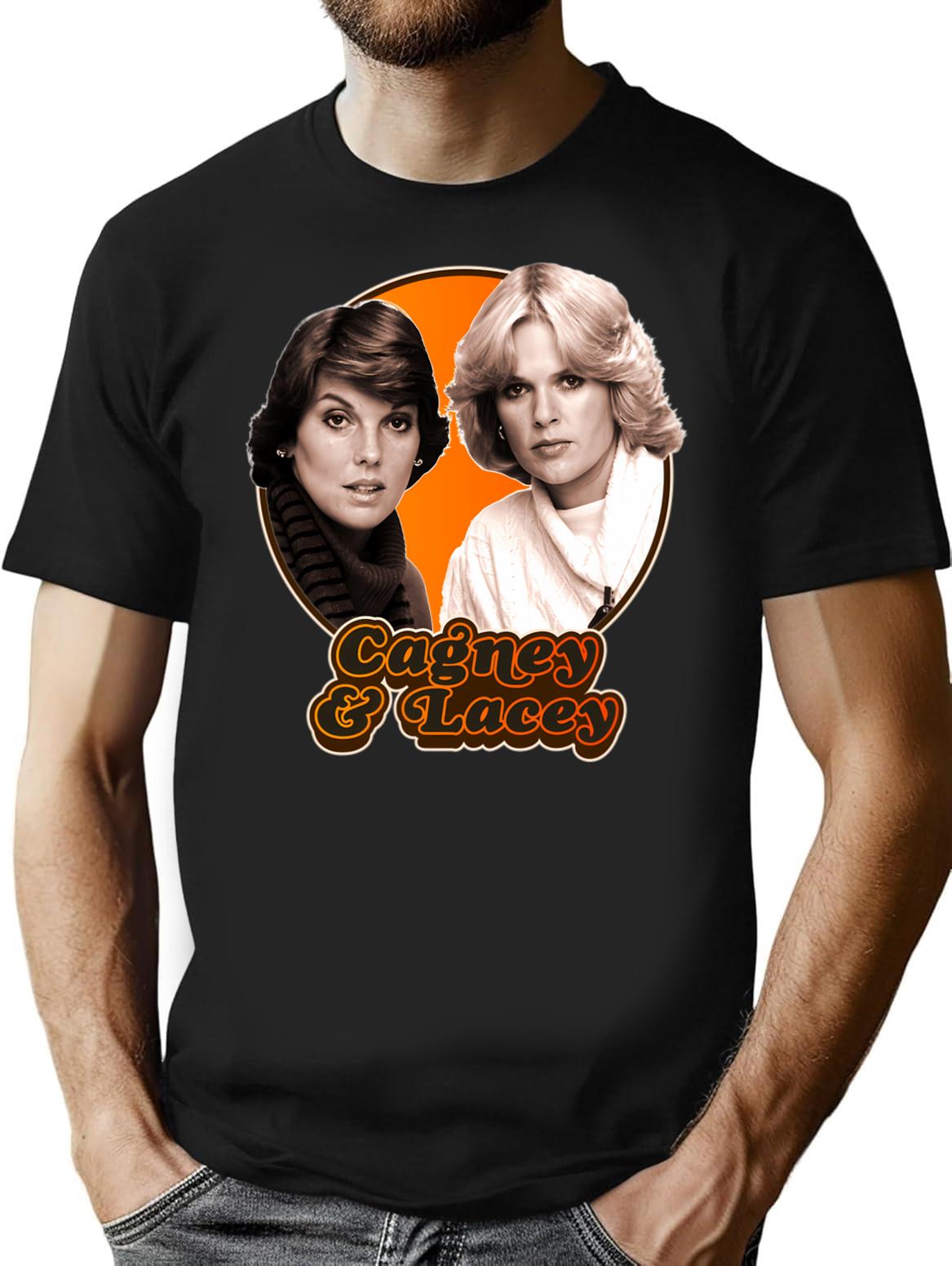 Cagney Lacey Retro 80s Tribute T-Shirt - Black