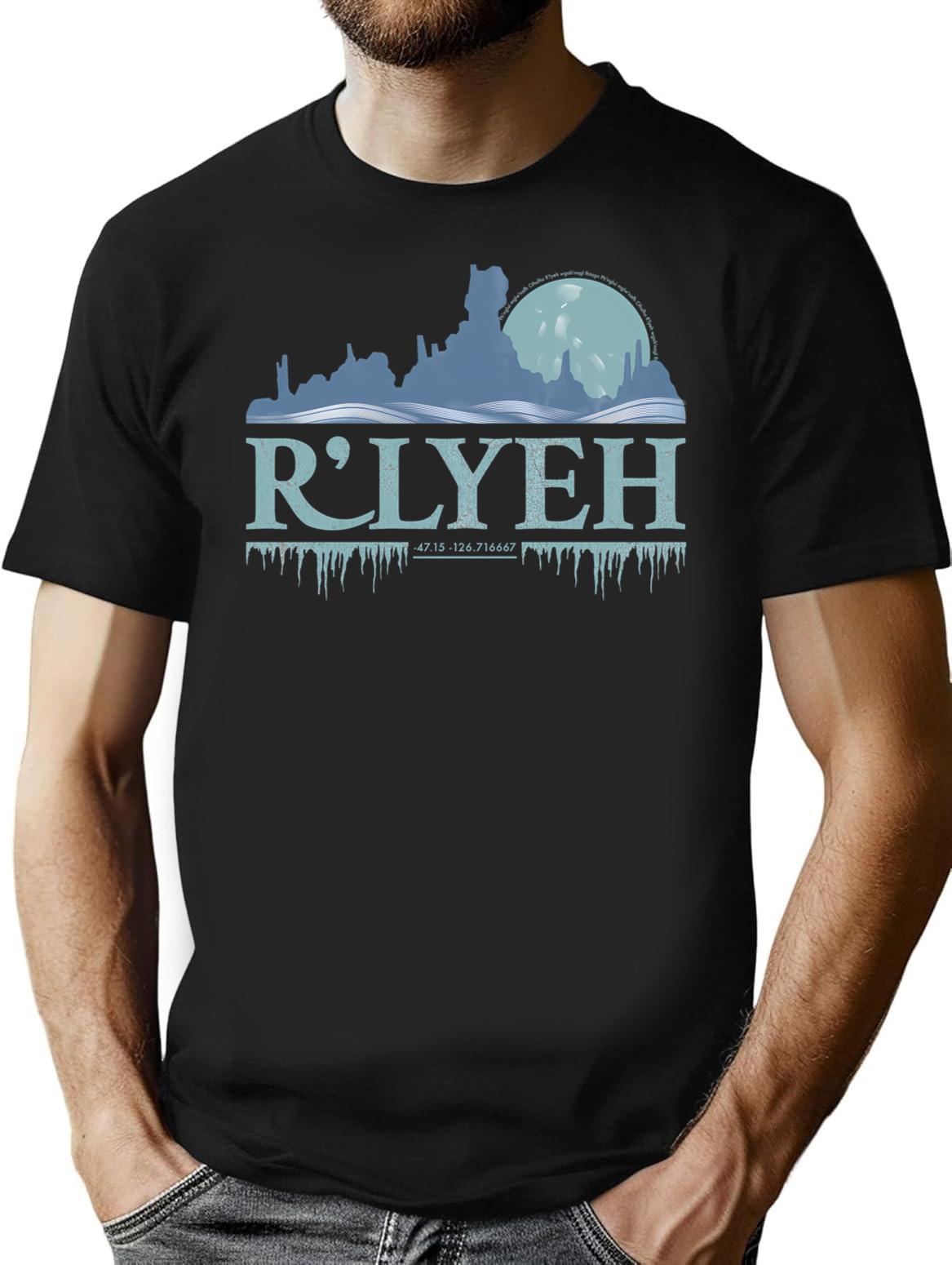 Call Of Cthulhu R'Lyeh T-Shirt for Men & Women, T-Shirts Graphic Tee - Black