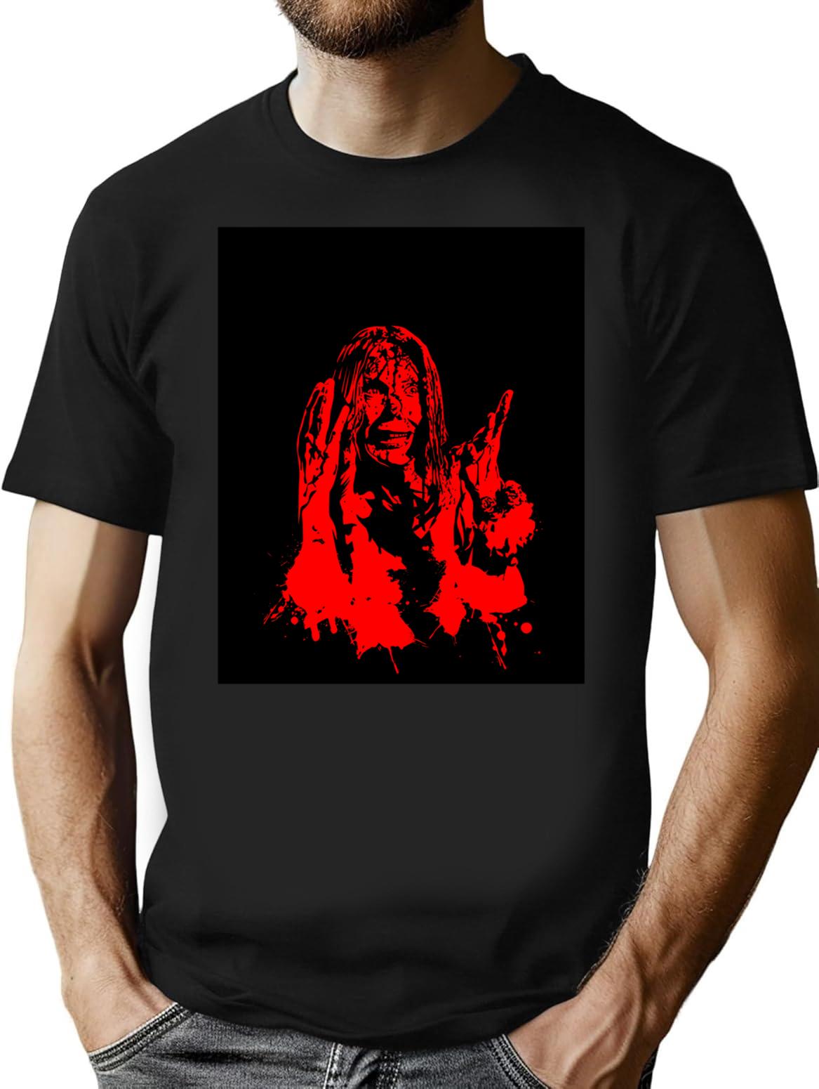 Carrie T-Shirt for Men & Women, T-Shirts Graphic Tee - Black