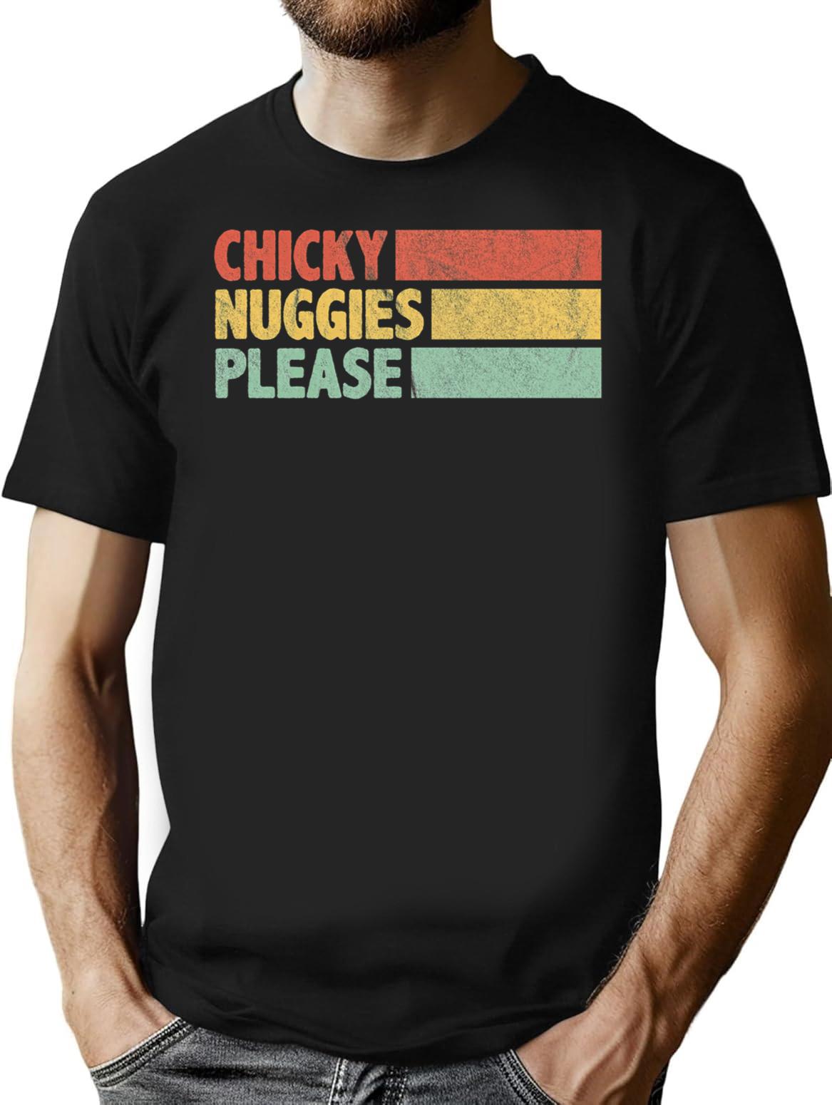Chicky Nuggies Meme Nuggets Vintage Distressed T-Shirt - Black