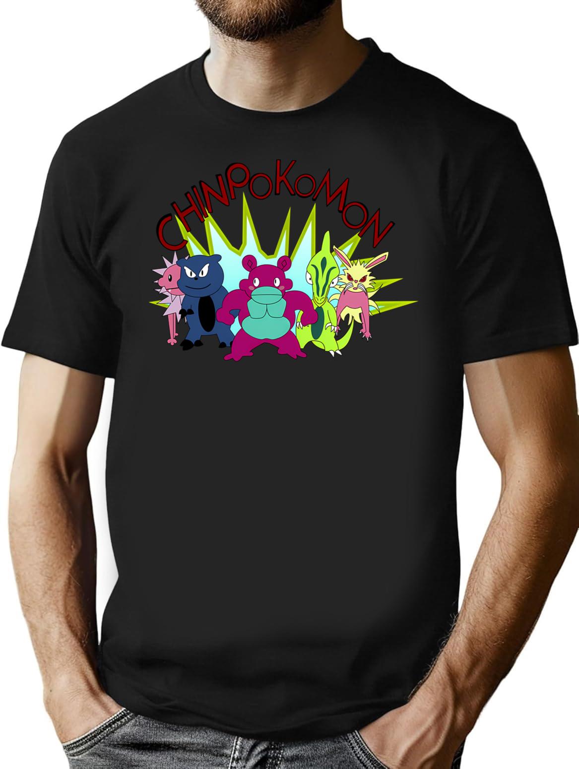 Chinpokomon Gotta Buy Em All T-Shirt - Retro Graphic Tee for Men & Women - Black
