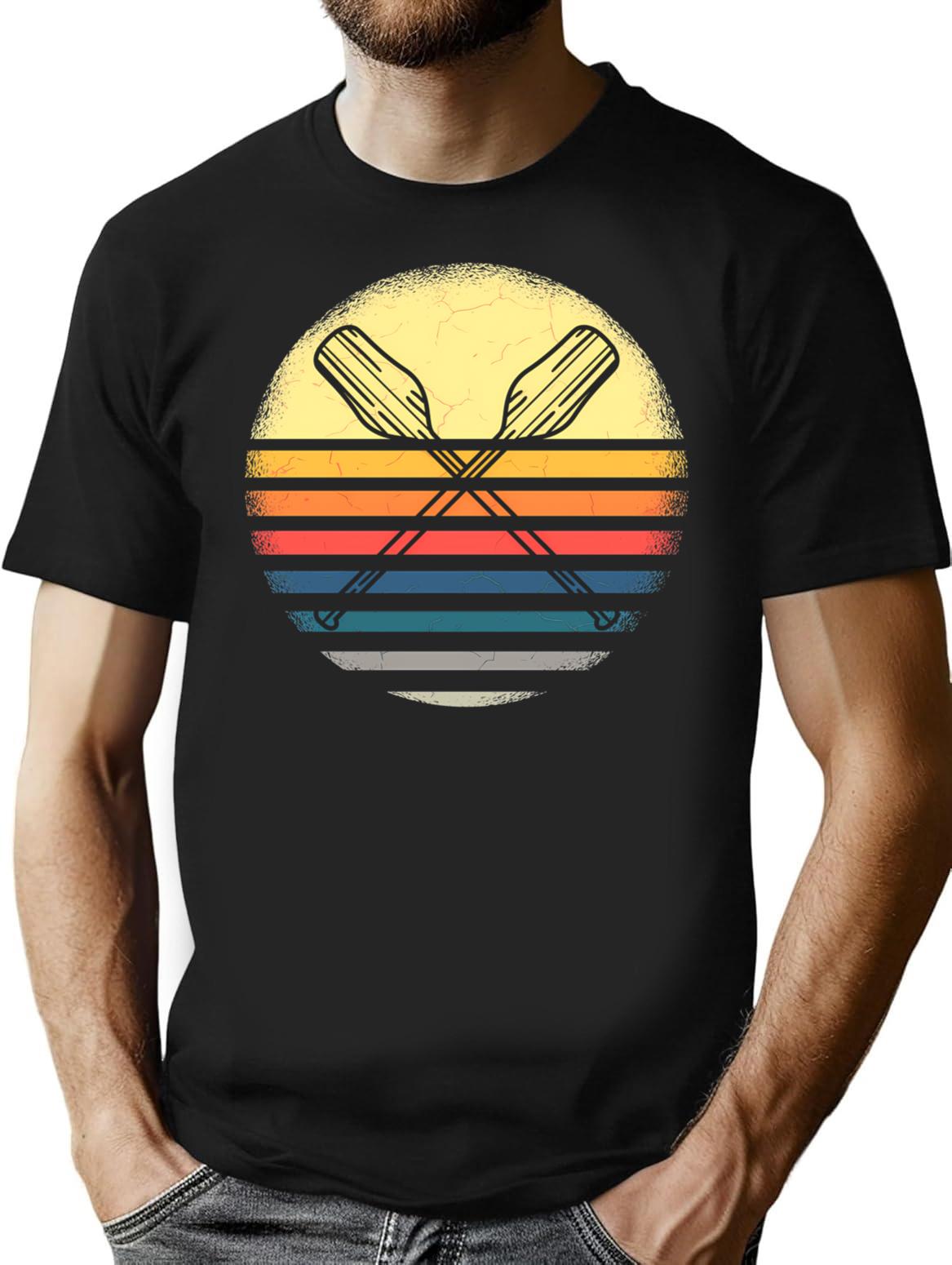 College Crew Rowing Gifts For Rower T-Shirt for Men & Women, T-Shirts Graphic Tee - Black
