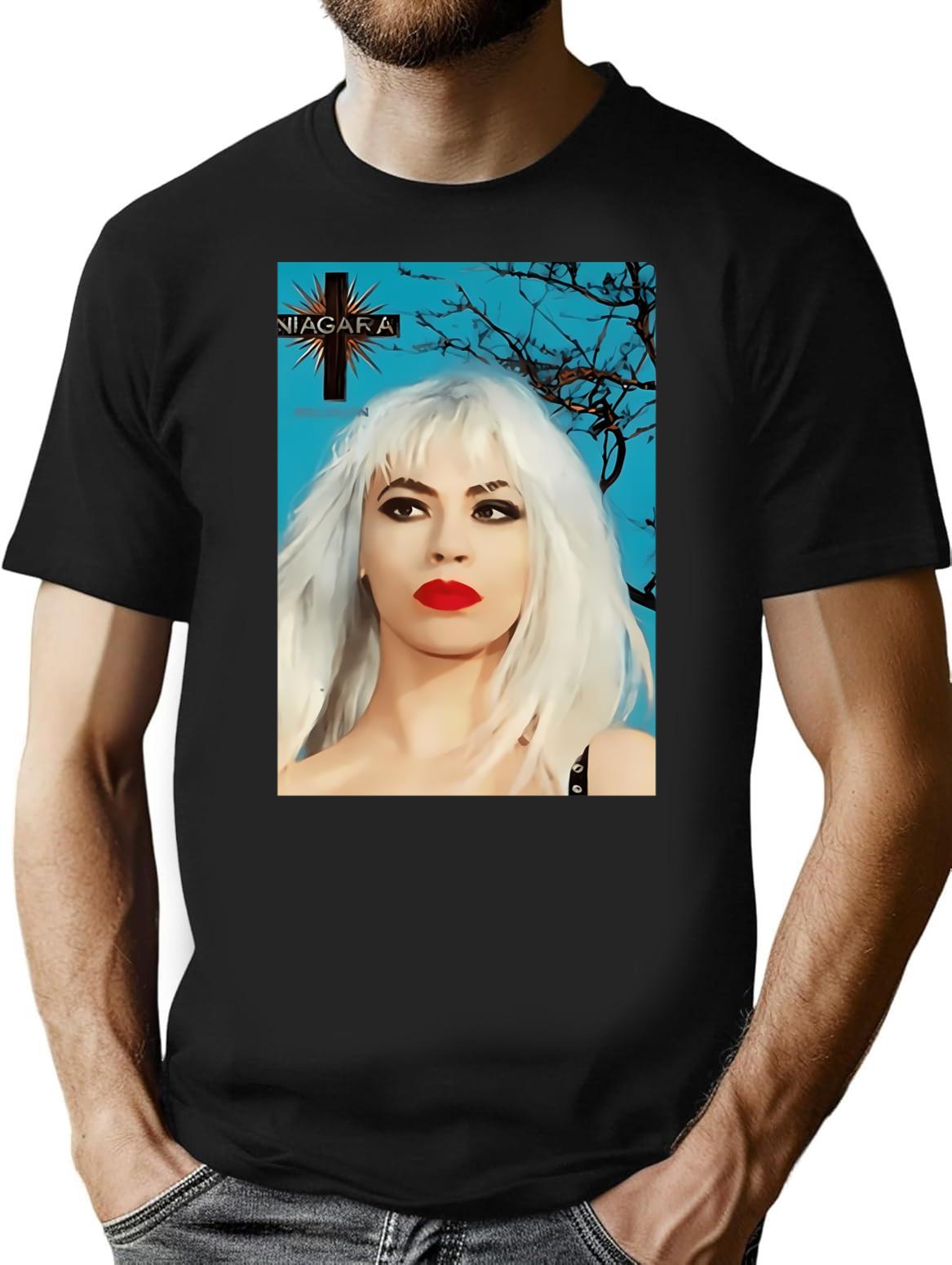 Copy Of Niagara Rock Vintage French Muriel Daniel T-Shirt for Men & Women, T-Shirts Graphic Tee - Black