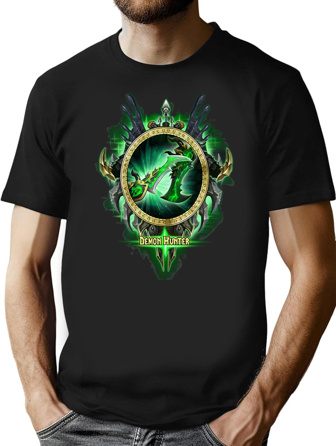 Demon Hunter T-Shirt for Men & Women, T-Shirts Graphic Tee - Black