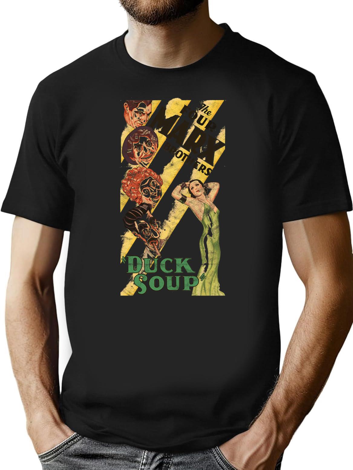 Duck Soup - Vintage Distressed Look T-Shirt - Black