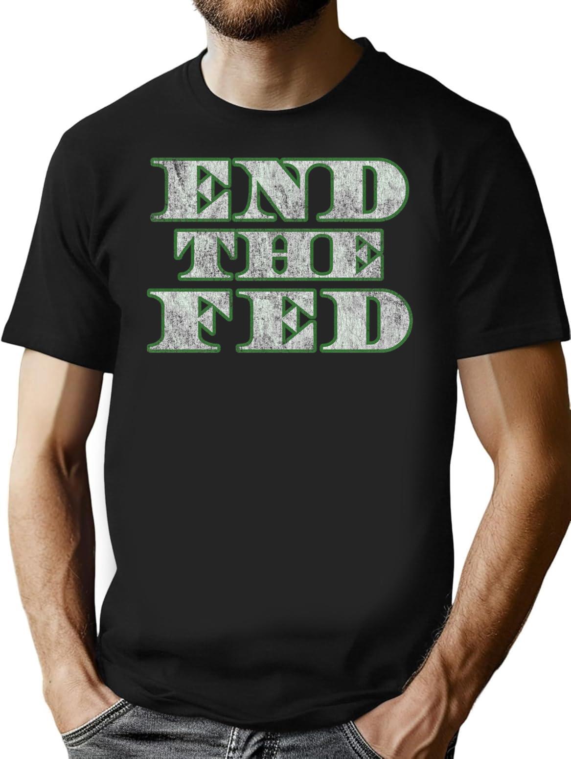 End The Fed Vintage T-Shirt - Retro Graphic Casual Tee - Black
