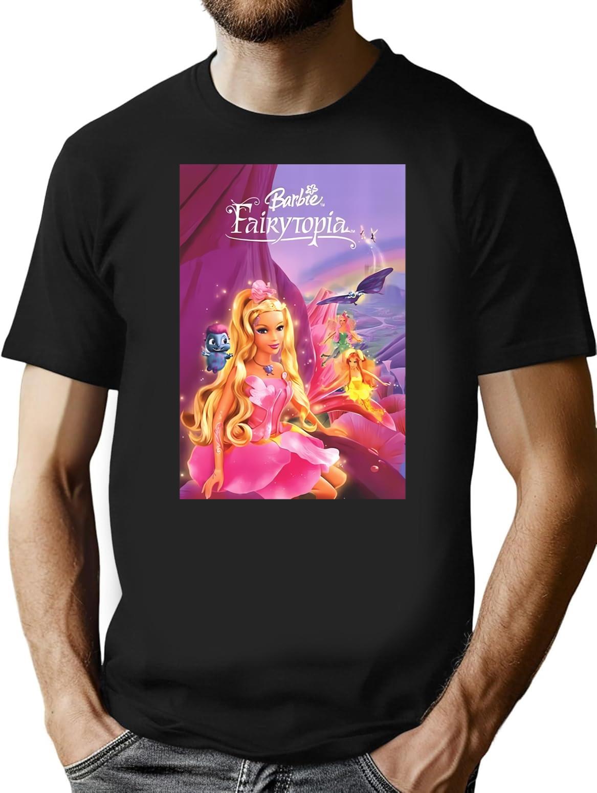 Fairytopia Poster T-Shirt - Retro Graphic Tee for Men & Women - Black