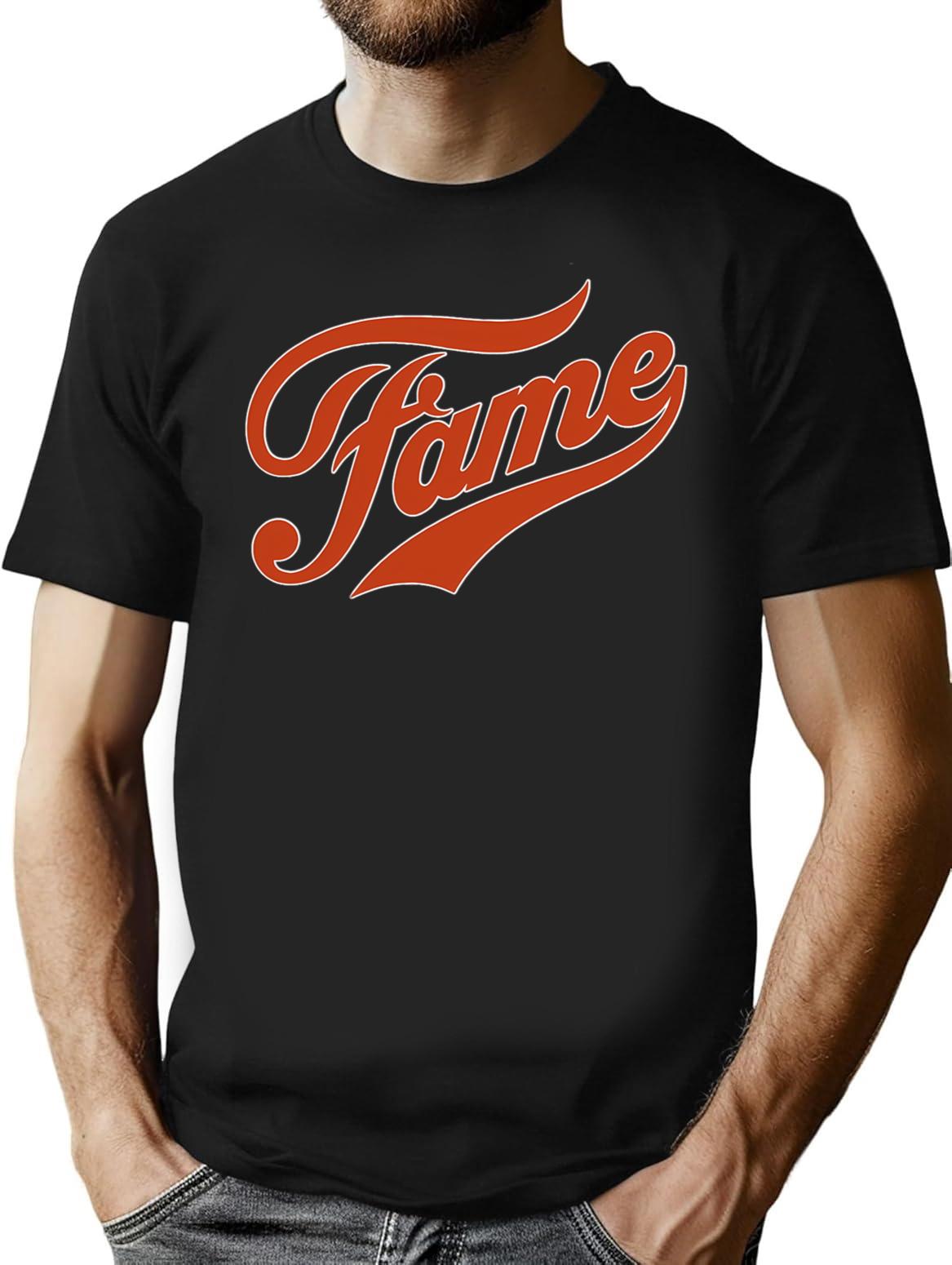 Fame Essential T-Shirt for Men & Women, T-Shirts Graphic Tee - Black