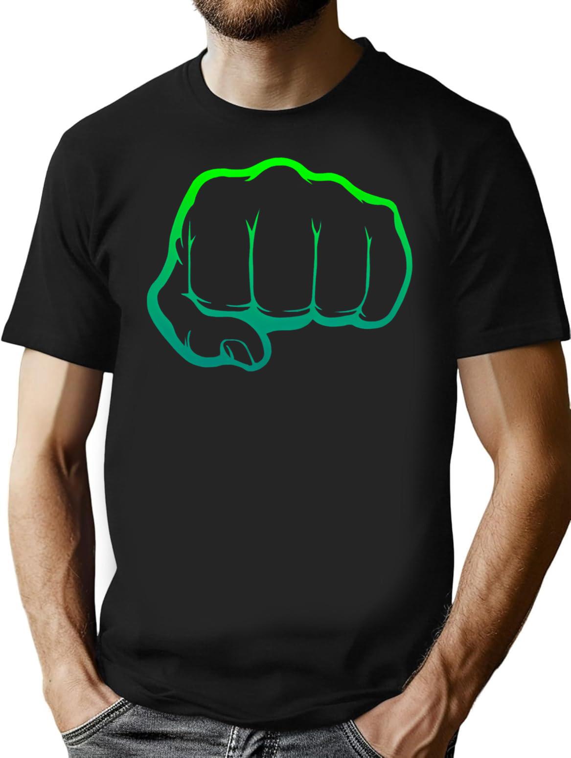 Fist Bump T-Shirt - Retro Graphic Tee for Men & Women - Black