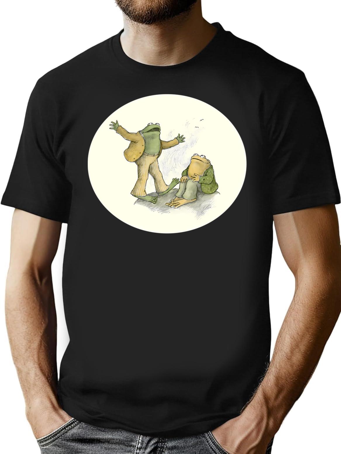 Frog And Toad (2) T-Shirt - Retro Graphic Tee for Men & Women - Black