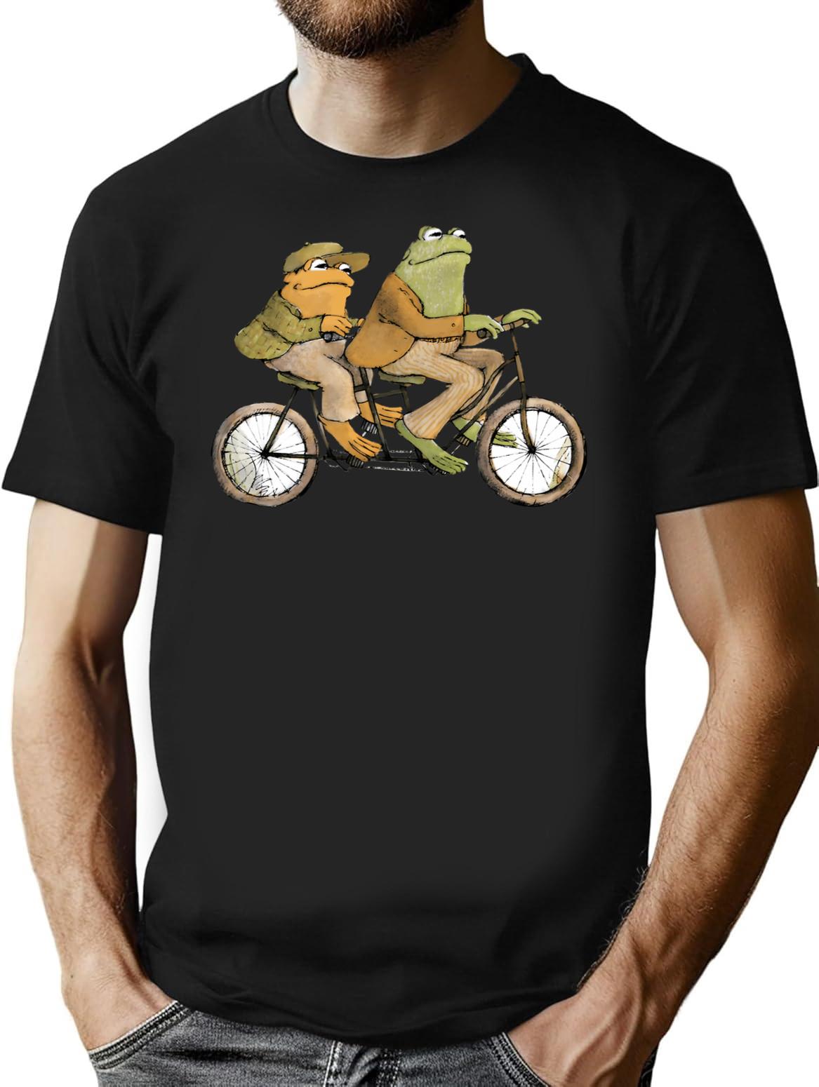 Frog And Toad T-Shirt - Retro Graphic Tee for Men & Women - Black