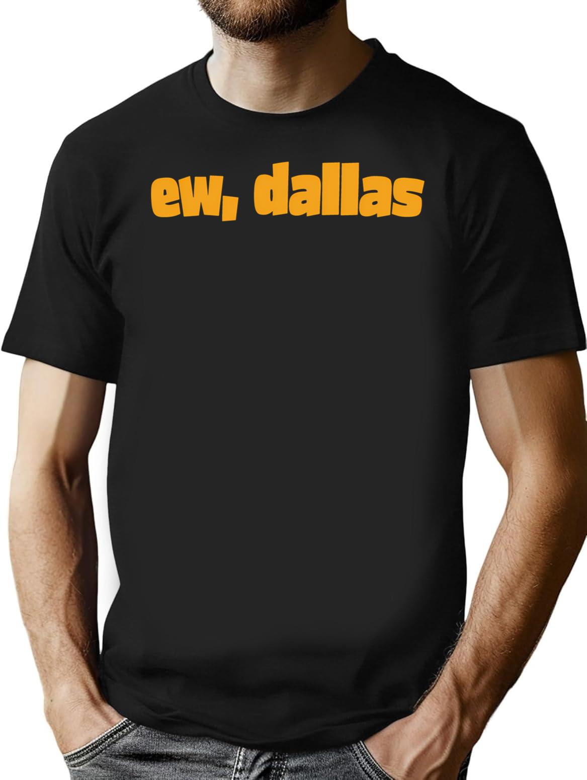 Funny Football Ew Dallas Washington Football T-Shirt for Men & Women, T-Shirts Graphic Tee - Black