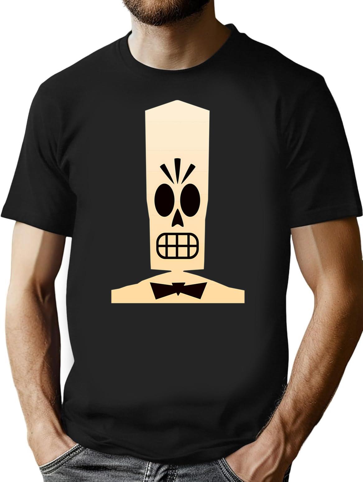 Grim T-Shirt - Retro Graphic Tee for Men & Women - Black