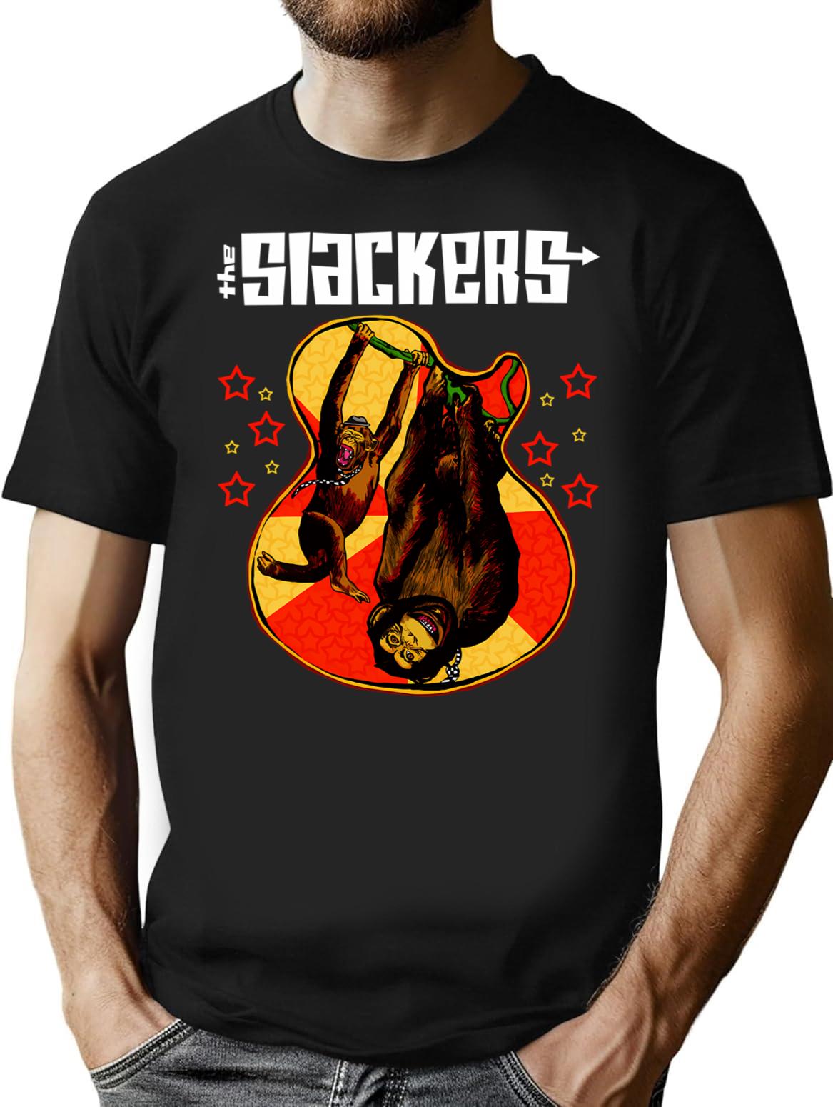 Guitar Monkey Man T-Shirt - Retro Graphic Tee for Men & Women - Black