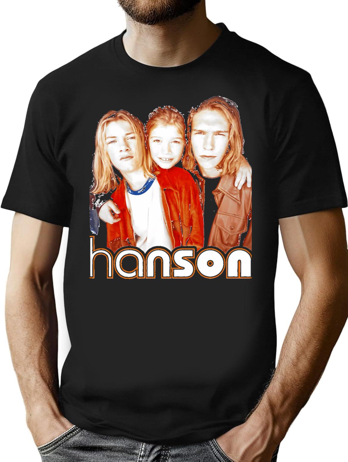 Hanson Classic T Shirt - Retro Graphic Tee for Men & Women - Black