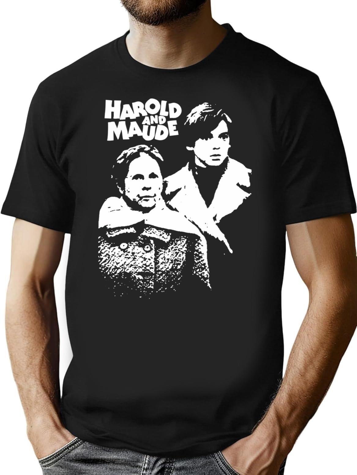 Harolds Arts Design Maudes Vintage Dark Comedy Movies T-Shirt - Black