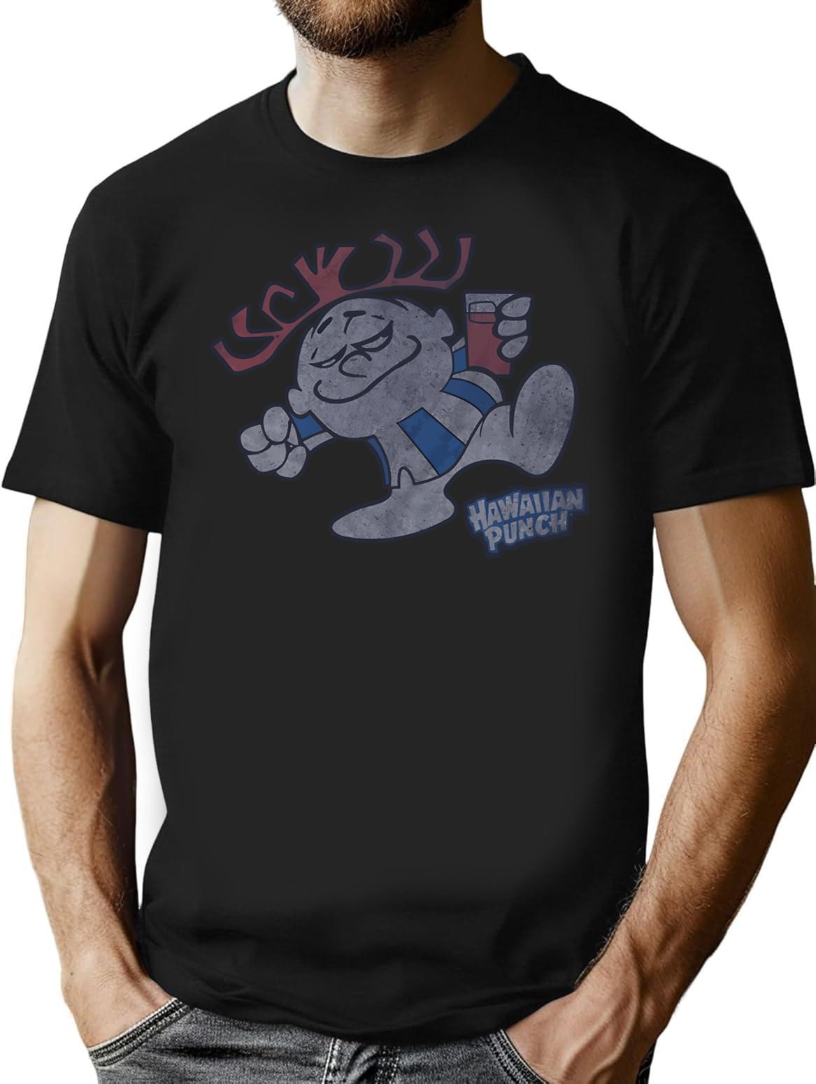 Hawaiian Punch - Distressed Punchy Graphic T-Shirt - Black