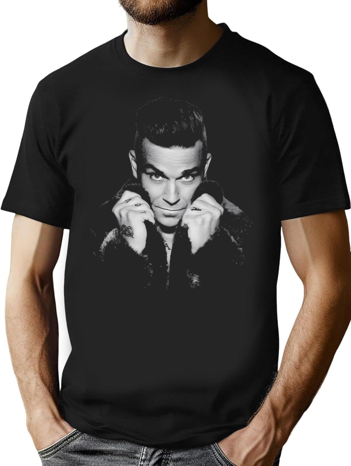 Hdfiokjrobbielkhbdff (1) T-Shirt - Retro Graphic Tee for Men & Women - Black