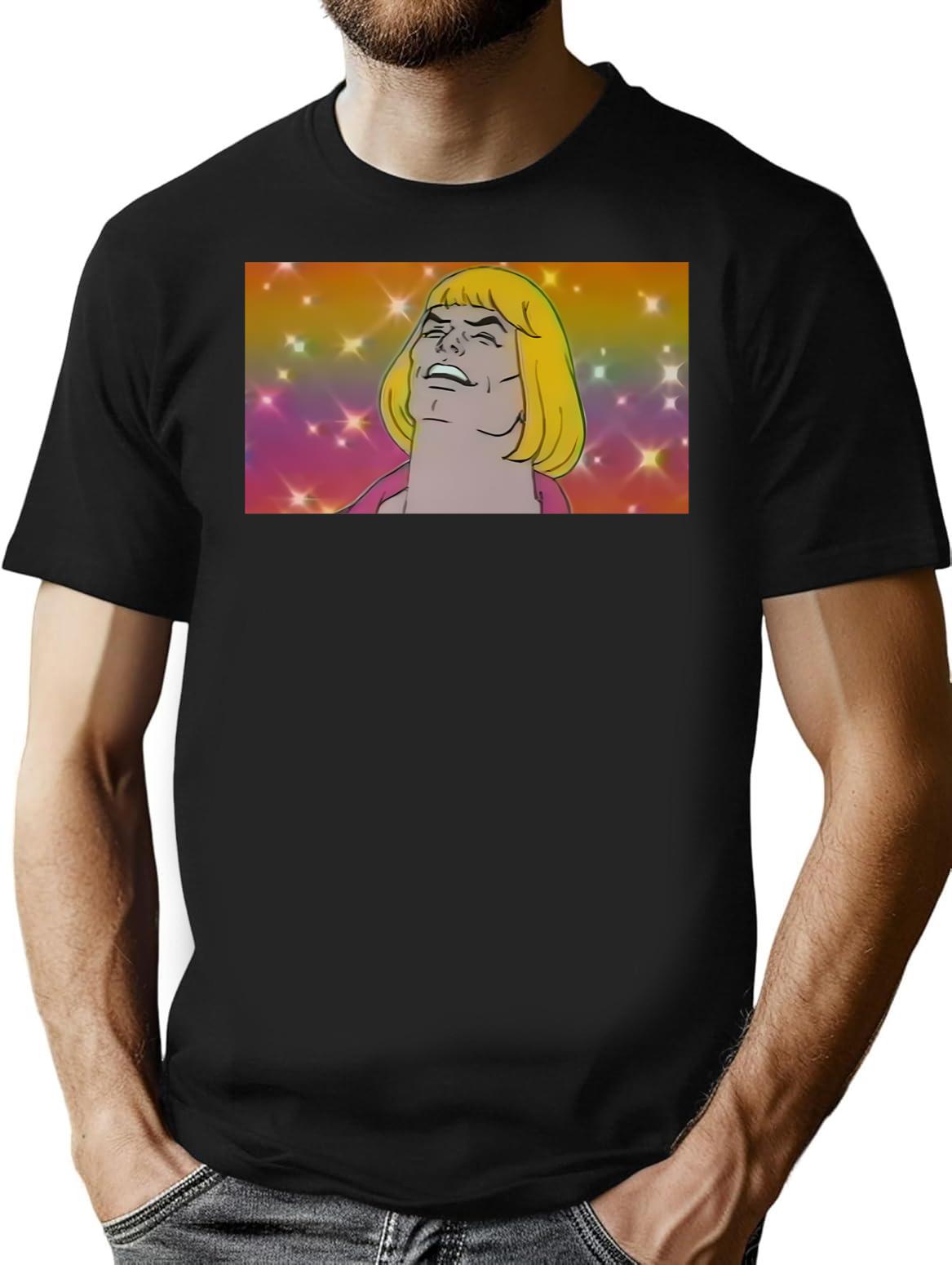 Heyyeyaaeyaaaeyaeyaa He-man Design T-Shirt - Retro Graphic Tee for Men & Women - Black