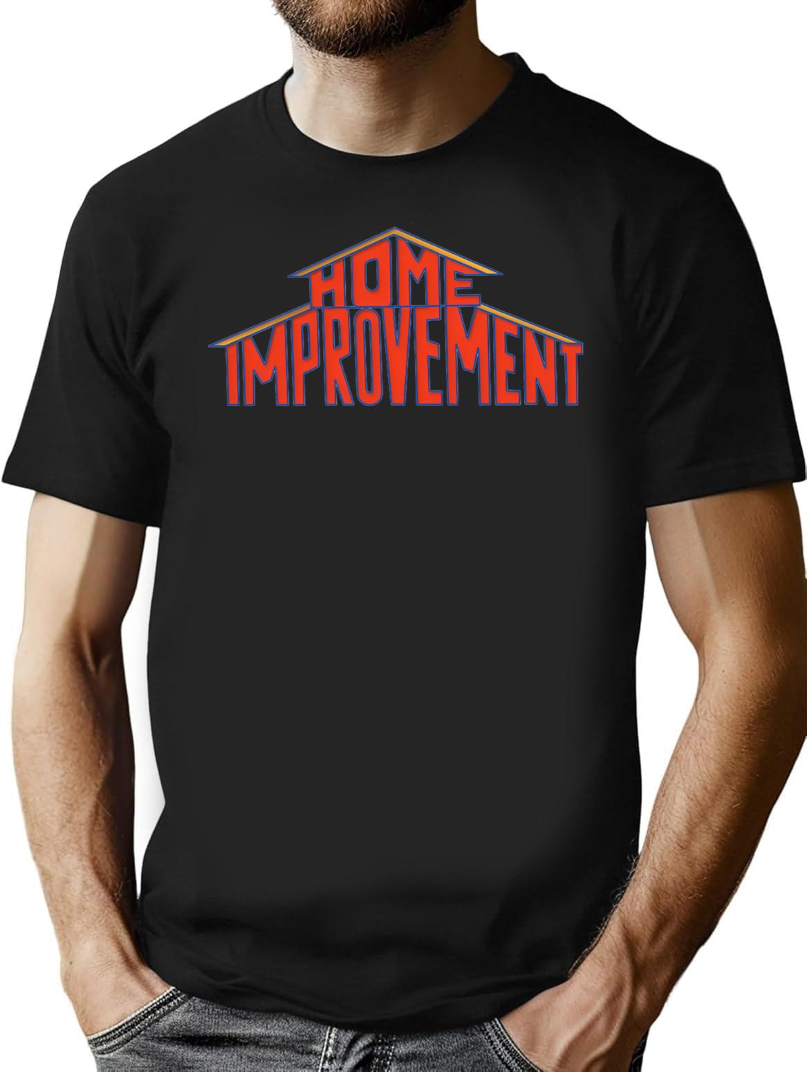 Home Improvement Logo 90s T-Shirt - Retro Graphic Tee for Men & Women - Black