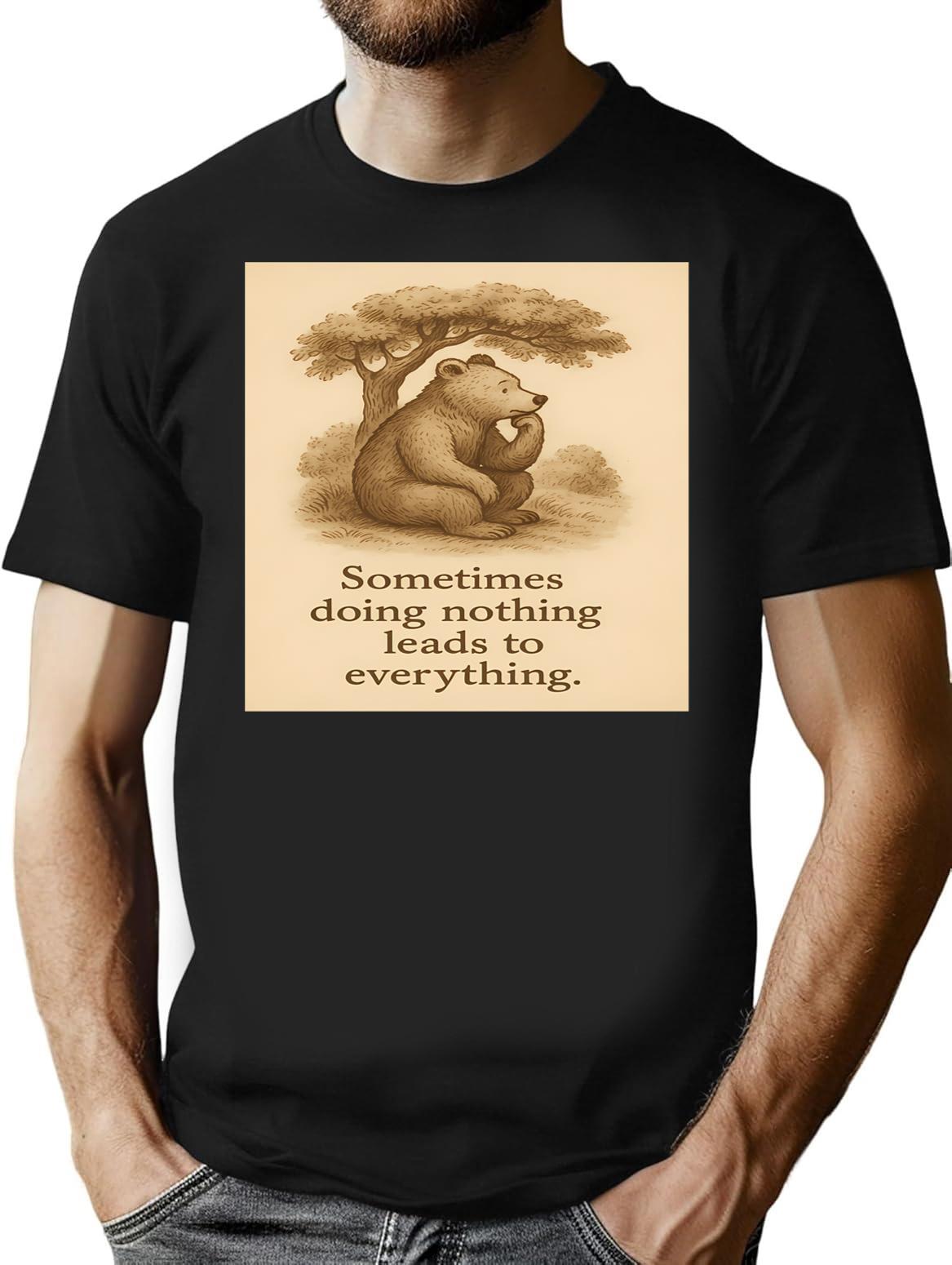 Honey Wisdom T-Shirt - Retro Graphic Tee for Men & Women - Black