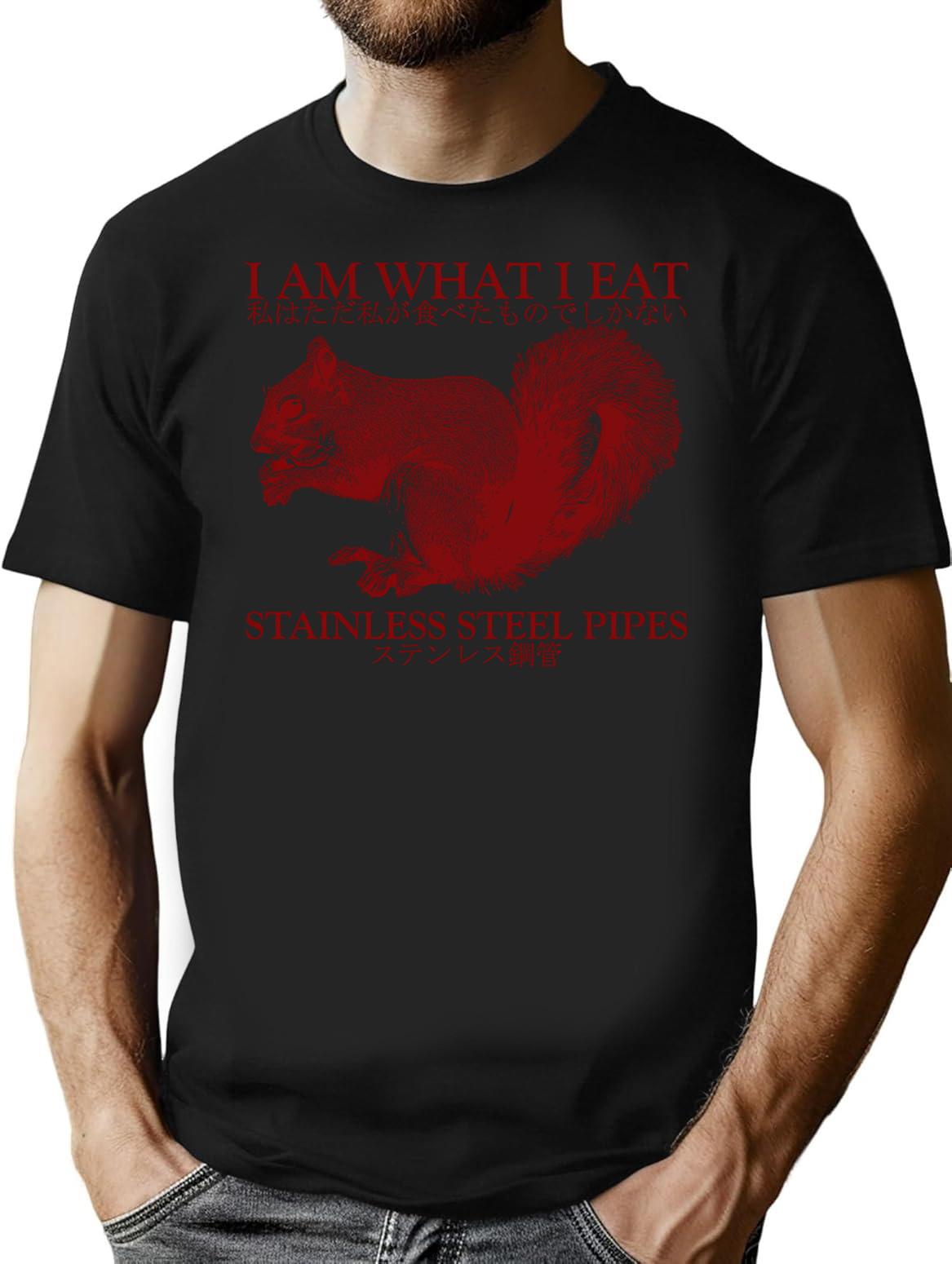 I Am What I Eat Squirrel T-Shirt - Black