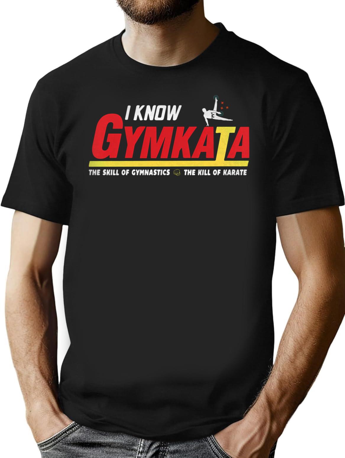 I Know Gymkata T-Shirt - Retro Graphic Tee for Men & Women - Black