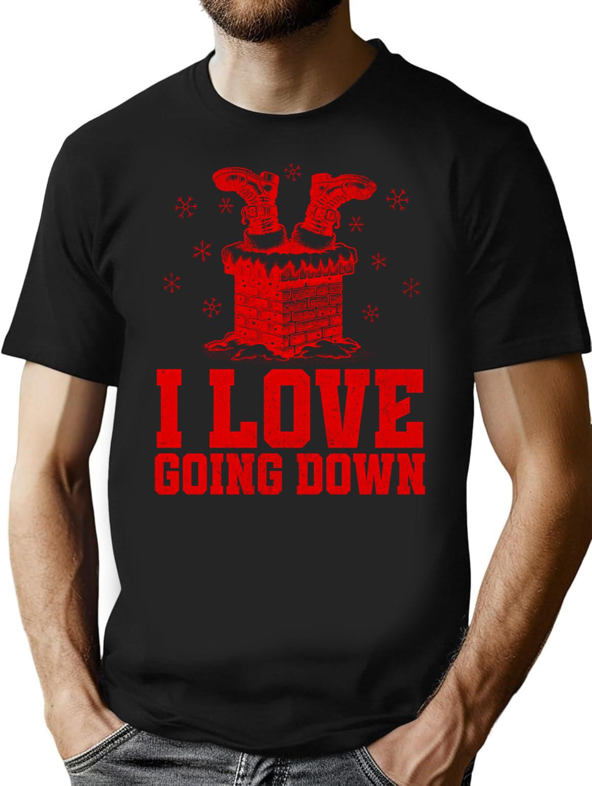 I Love Going Down T-Shirt - Retro Graphic Tee for Men & Women - Black