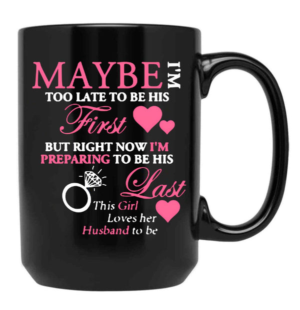 I Love My Husband Black Coffee Mug - Black