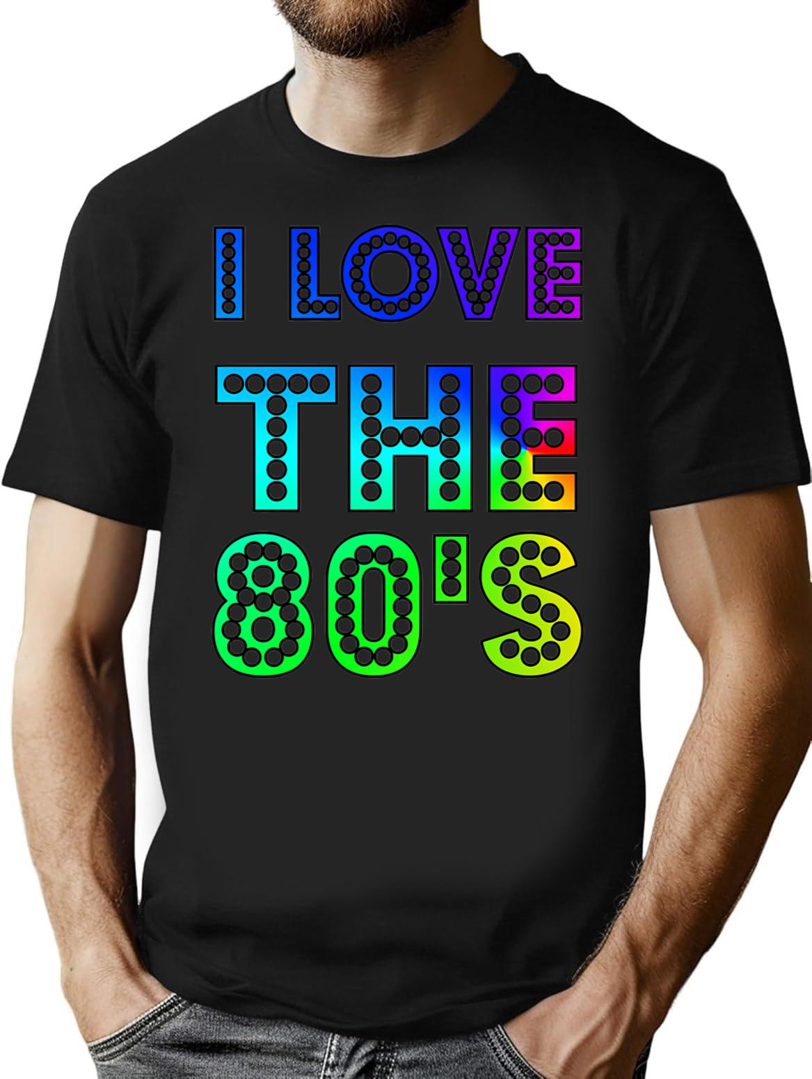 I Love The 80's (1) T-Shirt - Retro Graphic Tee for Men & Women - Black