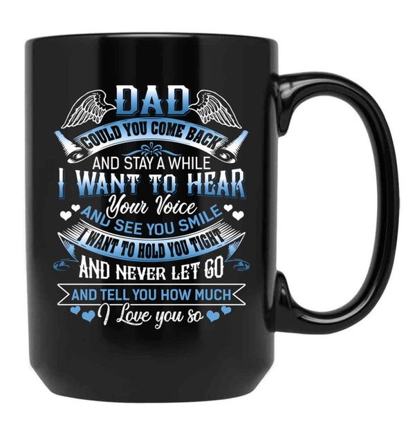 I Love You Dad Black Coffee Mug - Black