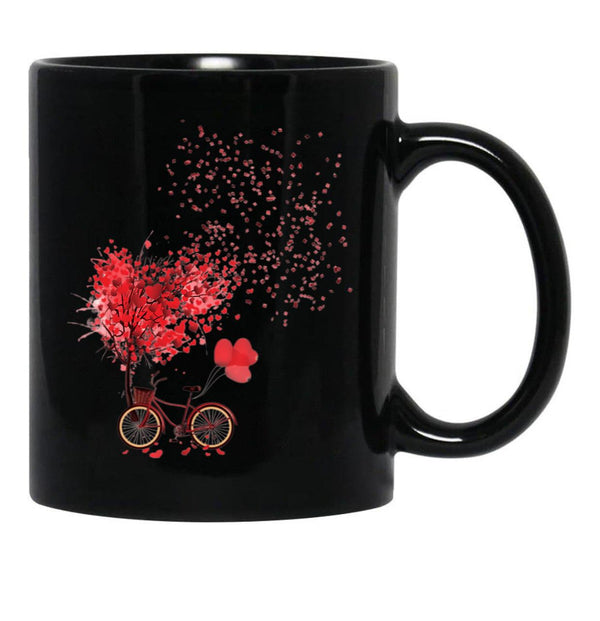 I Love You Love Happiness Black Coffee Mug - Black