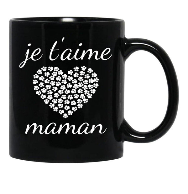 I Love You Mom (11) Black Coffee Mug - Black