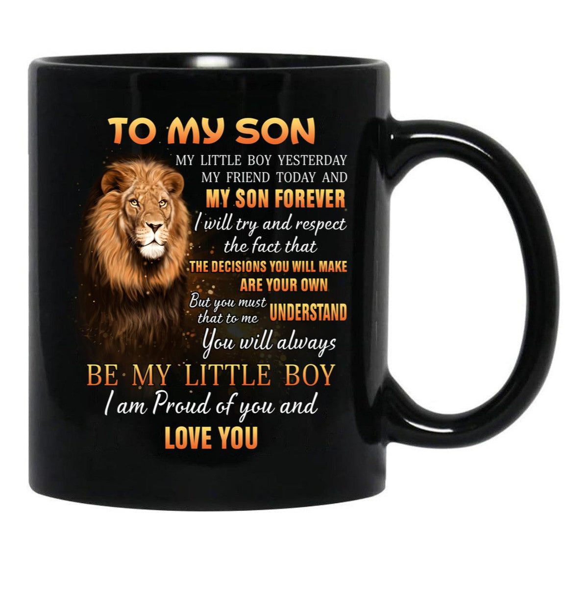 I Wear Red On Friday For My Son Mug Support Our Troops Military Mom Family Red Friday Flag Mug Remember Everyone Deployed Mugs Black Coffee Mug - Black