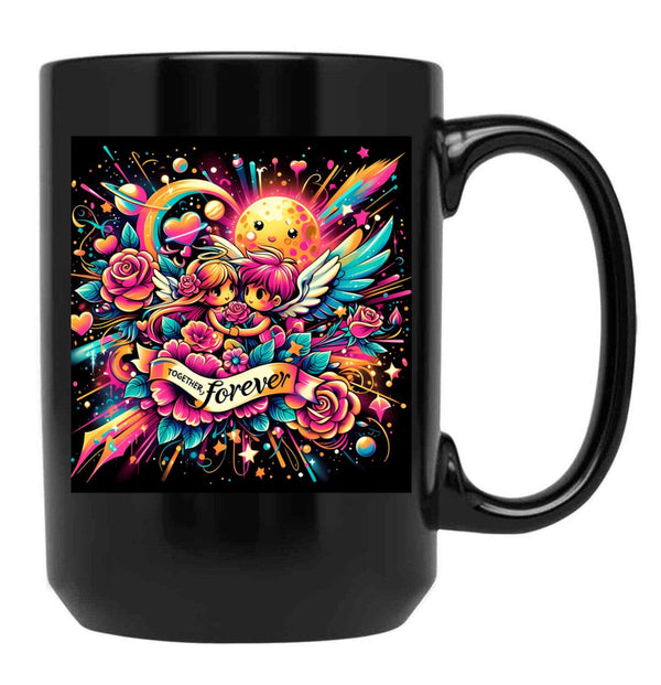 Inspiring Love Quotes - 135 Black Coffee Mug - Black