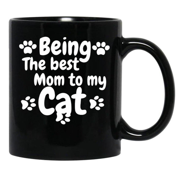 International Cat Day Cat Mom Cat Lover TMug Black Coffee Mug - Black